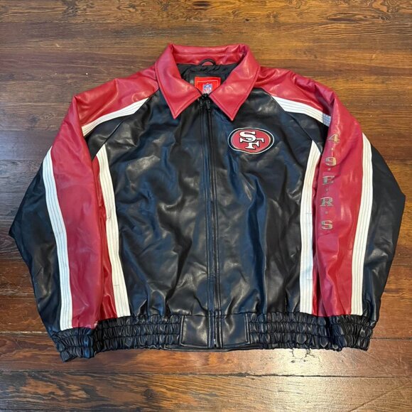 Vintage Y2K San Francisco 49ers NFL Leather Jacket